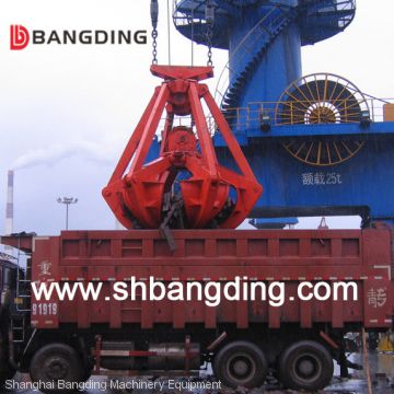 four ropes mechanical grab bucket for handling bulk material