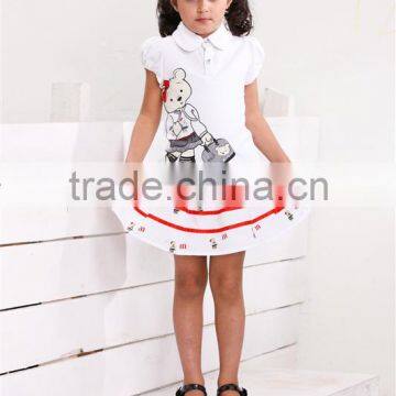 Girls latest summer cotton t-shirt and skirt sets girls clothing short sets