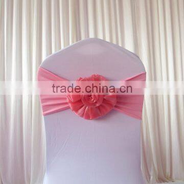 Free Shipping New Product: 100PCS 20cm*76cm Purple Spandex Band With Organza Big Flower For Chivari Chair Use photo-4