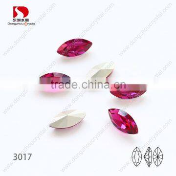 Lead free eco-friendly high quality fushcia k9 crystal fancy stone