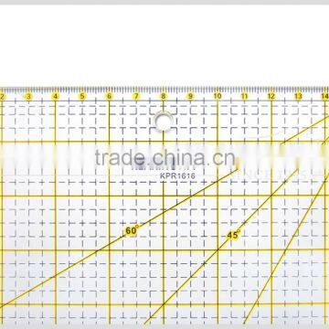 Kearing Durable 15*15 Inch Square Quilting Ruler With Scale Anlges Acrylic Template for Dressmaking Handicraft# KPR1616 photo-3