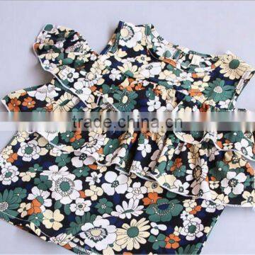 BBY6027 Hot Sale Kids Girl off Shoulder Flower Tops for Summer photo-2