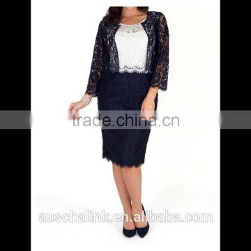 best selling women spring fashion blue lace jacket OEM service