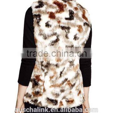OEM Service Outdoor Lady Keep Warm Wholesale Faux Fur Vest photo-2