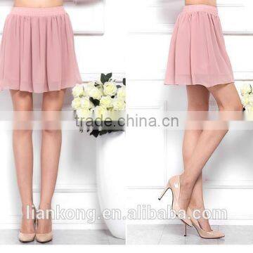 2015 Latest Hot Sell Fashion Popular Girls Chiffon Mature Women Short Skirt photo-3