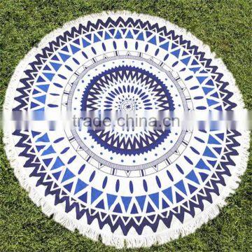 2017 Hot Sale Soft High Quality Printed Round Beach Towel Women Shawls photo-3