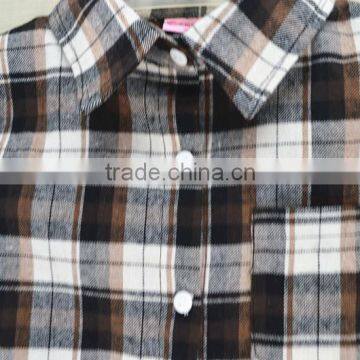 Cheap Wholesale Online Kids Boys Fashion Plaid Check Shirts With Chest Pocket photo-5