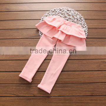 S32841W Cotton Leggings Girls Kids Lace Bow Skinny Trousers Children's Korean Bow Pants photo-5