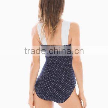Wholesale Sexy Ladies Deep V-neck One Piece Swim Suit E17034 photo-2