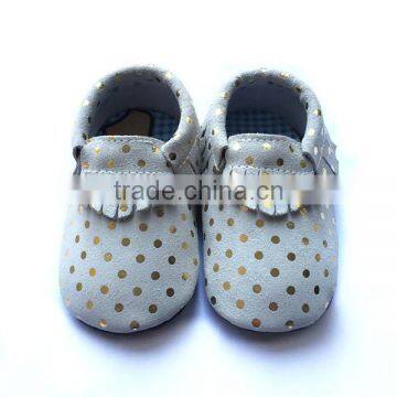 Rubber Sole Baby Moccasins Suede Baby Shoes photo-2