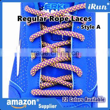 Yellow Purple Sneaker Boot Hiker Round Laces Strings For Runners - Rope Shoelaces In Stock - Accept Custom - 22 Colors Available photo-5
