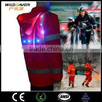 led safety reflective red security uniform/photographer vest jacket