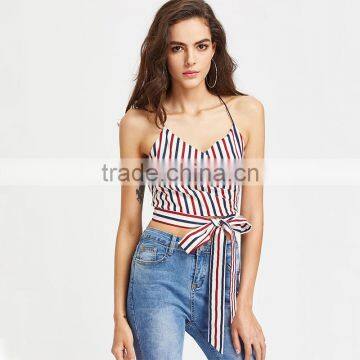 Bownot and Stripe Tank Top, Ladies Fashion New Design Clothing 2017 photo-3