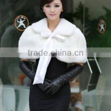 New female faux rabbit fur shawl fake fur shawl cloak warm cloak Korean dress coat