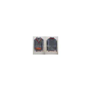 Kids Holiday Sweater Shawl Collar Cable Knit Pullover For Boys