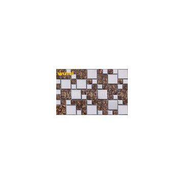 Acid - resistant Electroplating Backsplash Mosaic Glass Wall Tiles For Kitchen
