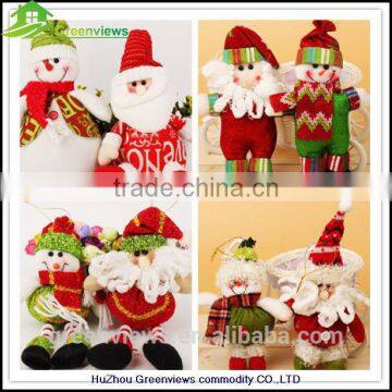 Christmas plush toys Lovely Santa Claus Christmas Decorative Snowman cartoon christmas toy ornaments