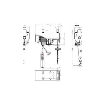 110V 60Hz Mini Electric Hoist With Emergency Stop