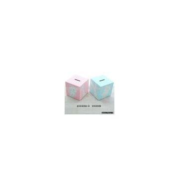 lovely baby wooden money box