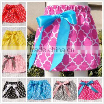 Many colors boutique stylish cotton quadrifoil petti baby girls mini skirt M5041514