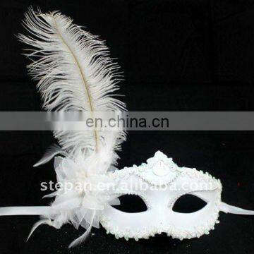 Ostrich Hair Venice Carnival Mask For Kids/Adults TZ-B18