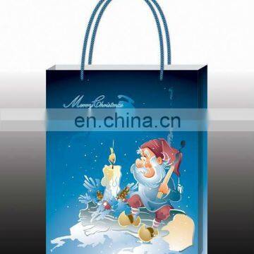 Fashion paper gift bag for Christmas Day with handles