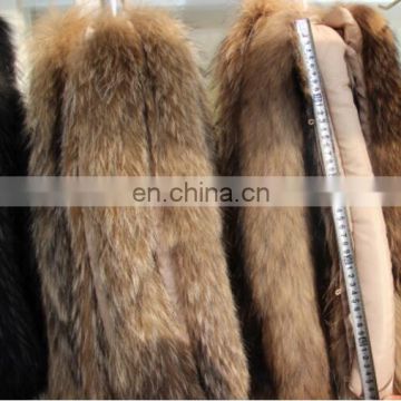 Raccoon fur strip /Raccoon Fur Strip for jacket / Natural raccoon fur strip