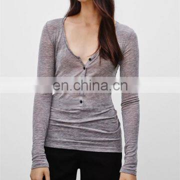 High Quality Clothing Manufacturers Ladies Polyester Spandex Blouse Wholesale Fashion Clothing NT7005 photo-2