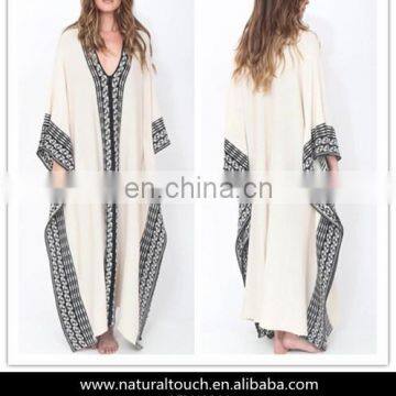 Fashion Women Abaya Dubai Boho Kaftan Loose Dress (16050301)