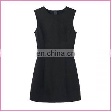 wholesale sleeveless optional color yarn dyed cotton fabric vest dress