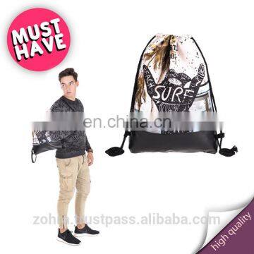 Surf hand wholesale soft fashion unisex fitness mesh work custom outdoor printed gym travel half leather simple backpack