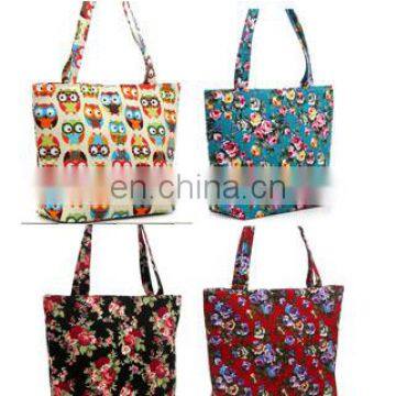 Flower Design Fashion Ladies canvas beach bag
