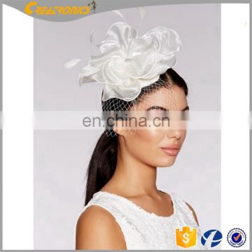 New Design Elegant Hair Fascinators Wedding Accessories High Quality Church Hats For Party Day Sinamay Hat