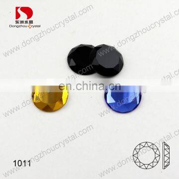 Decorative flat cut round glass stones for jewelry