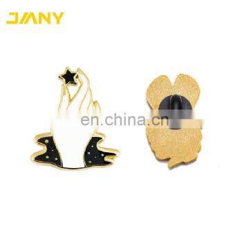 Custom Made Antique Brass Plated Helping Hand Shaped Lapel Pin photo-5