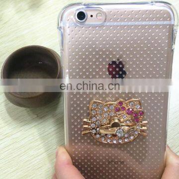 Factory Direct Hot Sale 3D Cat Mobile Phone Finger Ring , Ring Holder for Mobile Phone Finger Ring Stand for Phone