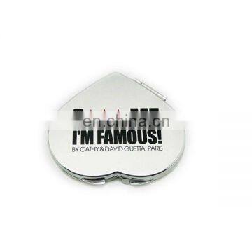 silver color makeup cosmetic mirror double sides normal and magnifying mirror