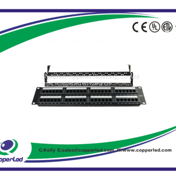 UTP Cat.5e Patch Panel 48Port dual use IDC with Back bar