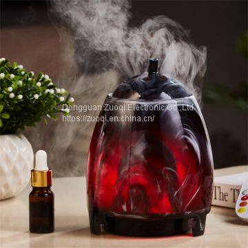 Zuoqi Colorful Led Light Resin Material Essential Oil Humidifier Ultrasonic Air Oil Diffuser photo-4
