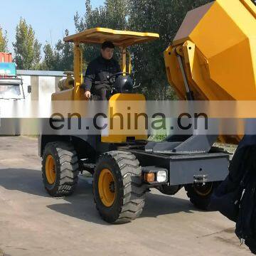 CE Certified rubber 3 ton mini 4x4 sand tipper dump truck