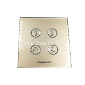 Customised Float Glass Concave Push Button Toughened Glass for Smart Switch