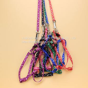 dog chain polyester printed pet chest and back leash A3 polyester printed pet chest and back leash