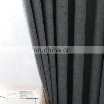 Plaid Blackout Curtain For Living Room Faux Linen Curtains for Bedroom Rideaux Window Customized