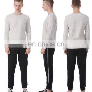 Custom Blank 100 Soft Cotton Long Sleeve Casual Blank Mens Crew Neck T-shirt photo-2