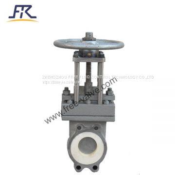 Pneumatic ceramic slurry gate valve with double ceramic seat