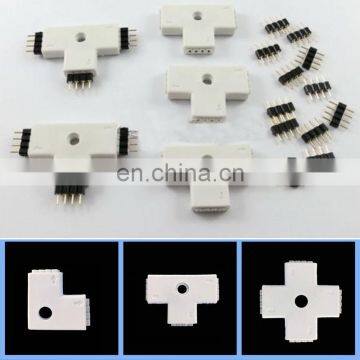 L T X Connector 4 Pin RGB Fast Straight Corner Cross Adapter Connector for RGB LED Strip photo-2