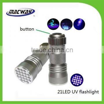 21LED Cheap Aluminum UV Flashlight