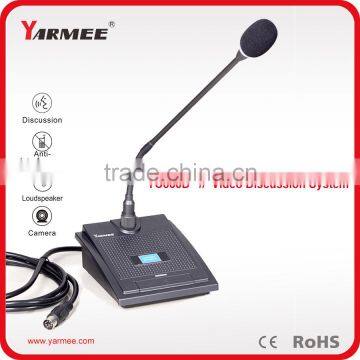 Gooseneck professional microphone with red ring indicator LED for skype conference