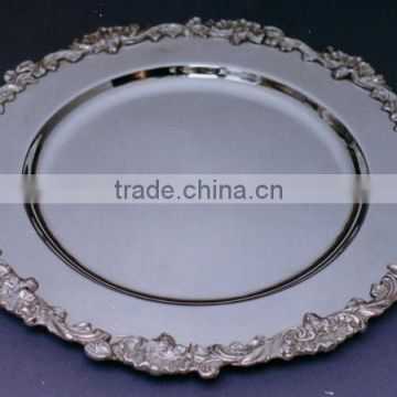 Stainless Steel Dinner Plate With Silver Finish