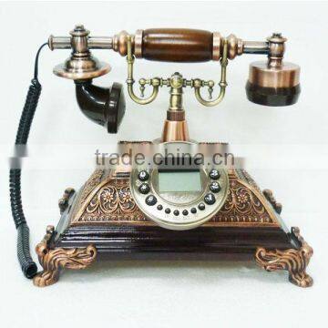 fancy classic wood color telephone